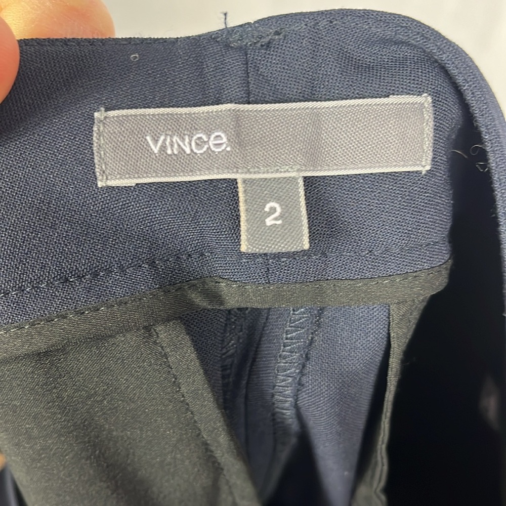 Vince Wool Nautical Strapping Tuxedo Navy Blue Pants. - Picture 8 of 9